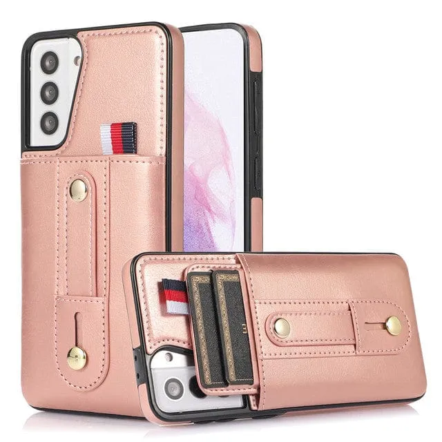 Leather Card Holder Case For Samsung Galaxy S