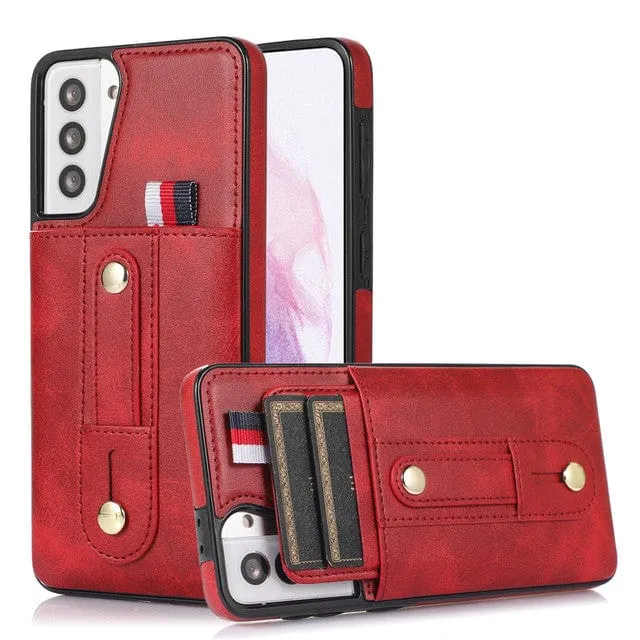 Leather Card Holder Case For Samsung Galaxy S