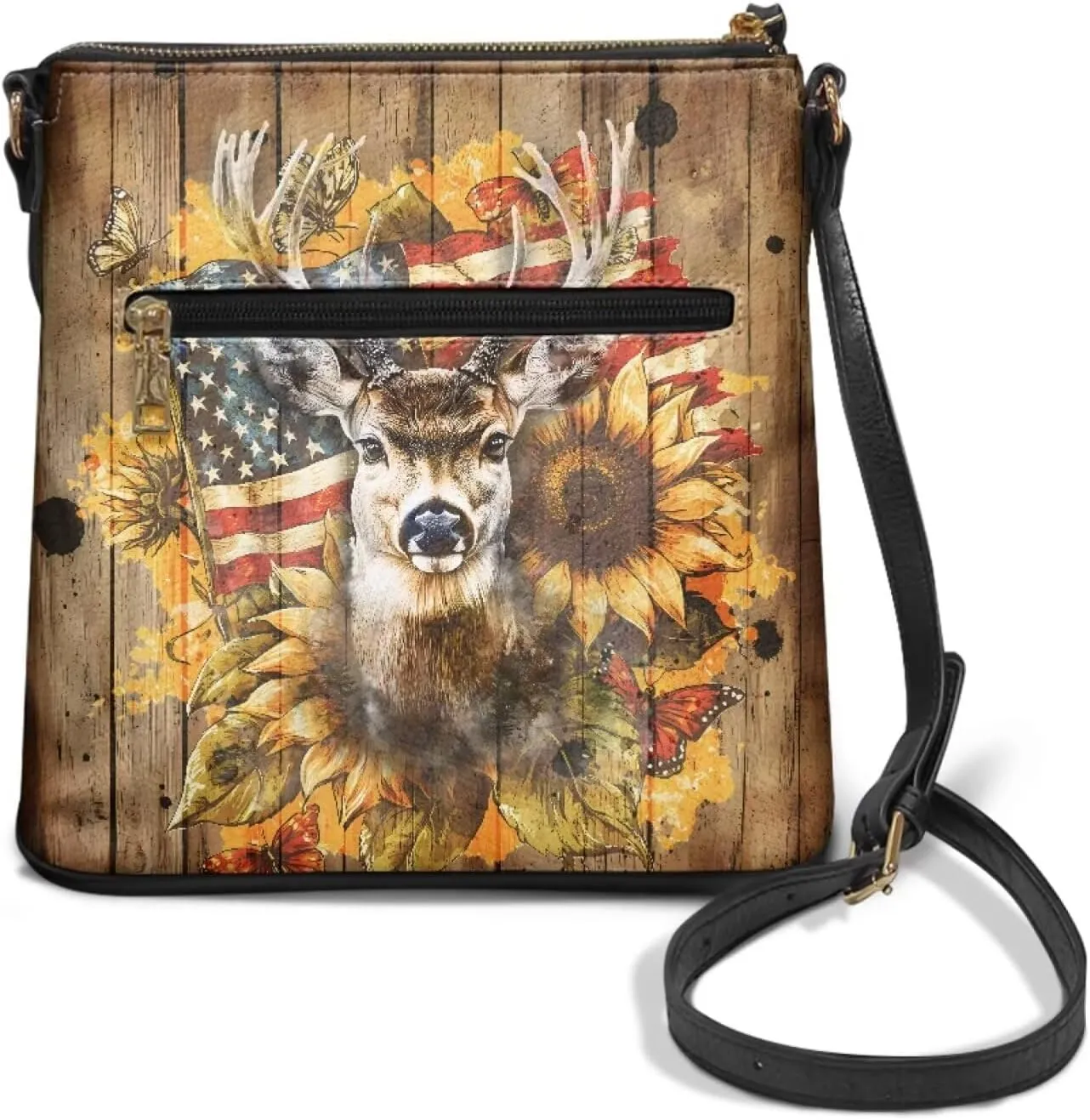 Leather Crossbody Bags for Women Large Sling Hobo Bag Trendy Messenger Bag with Zipper Closure for Dating Shopping