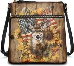 Leather Crossbody Bags for Women Large Sling Hobo Bag Trendy Messenger Bag with Zipper Closure for Dating Shopping