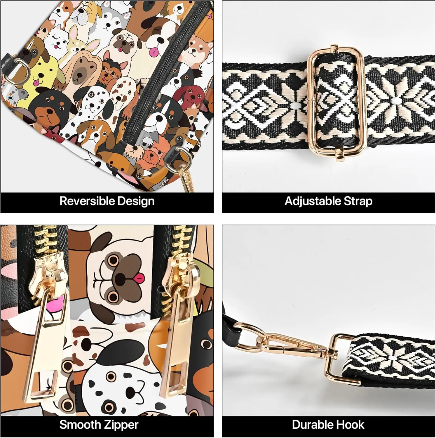 Leather Sling Bag for Women Casual Crossbody Bag Fashion Shopping Sling Backpack Waterproof Adjustable Strap