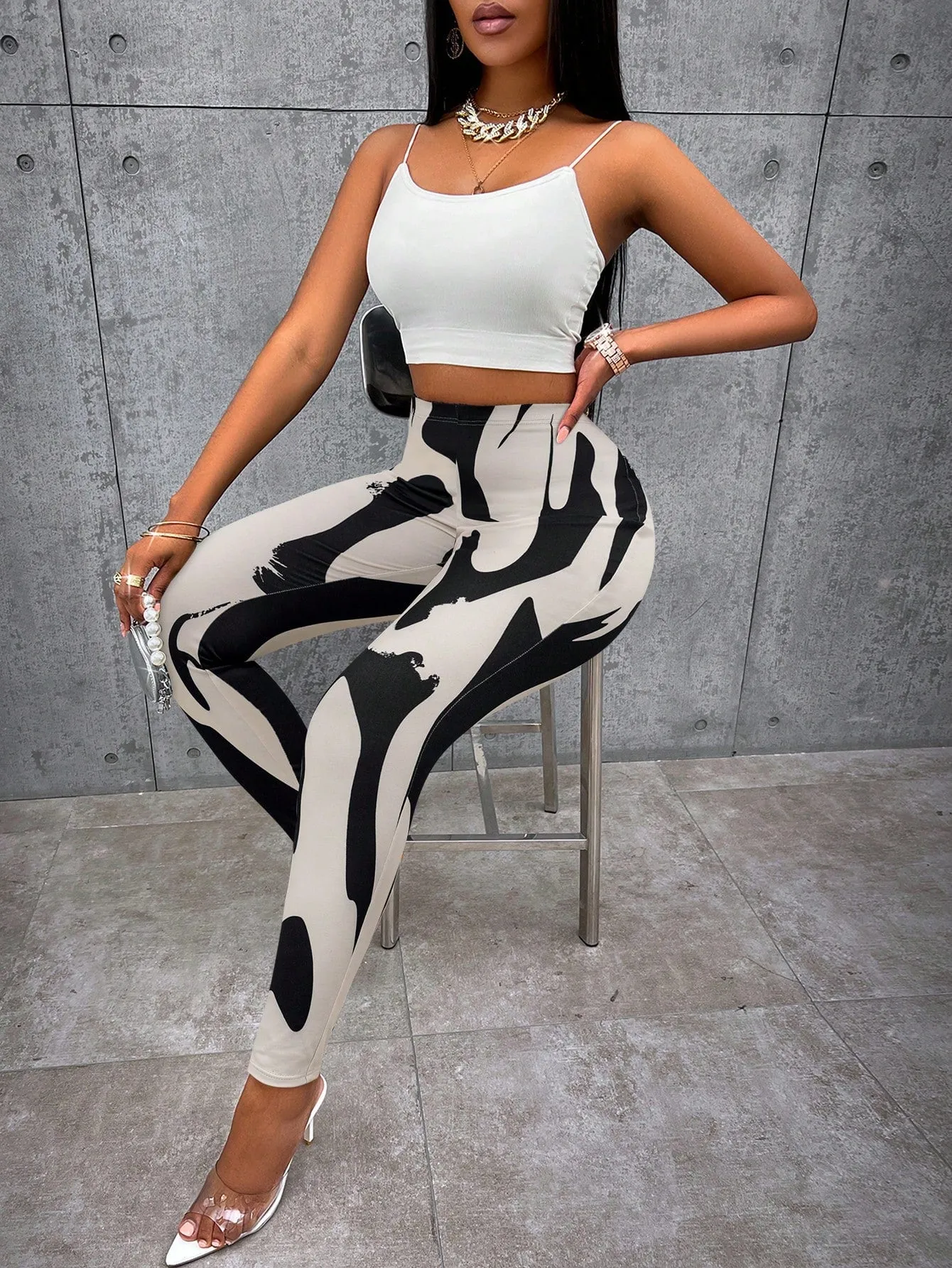 Leggings BamGleam de dibujo alto en Cherry Vibes