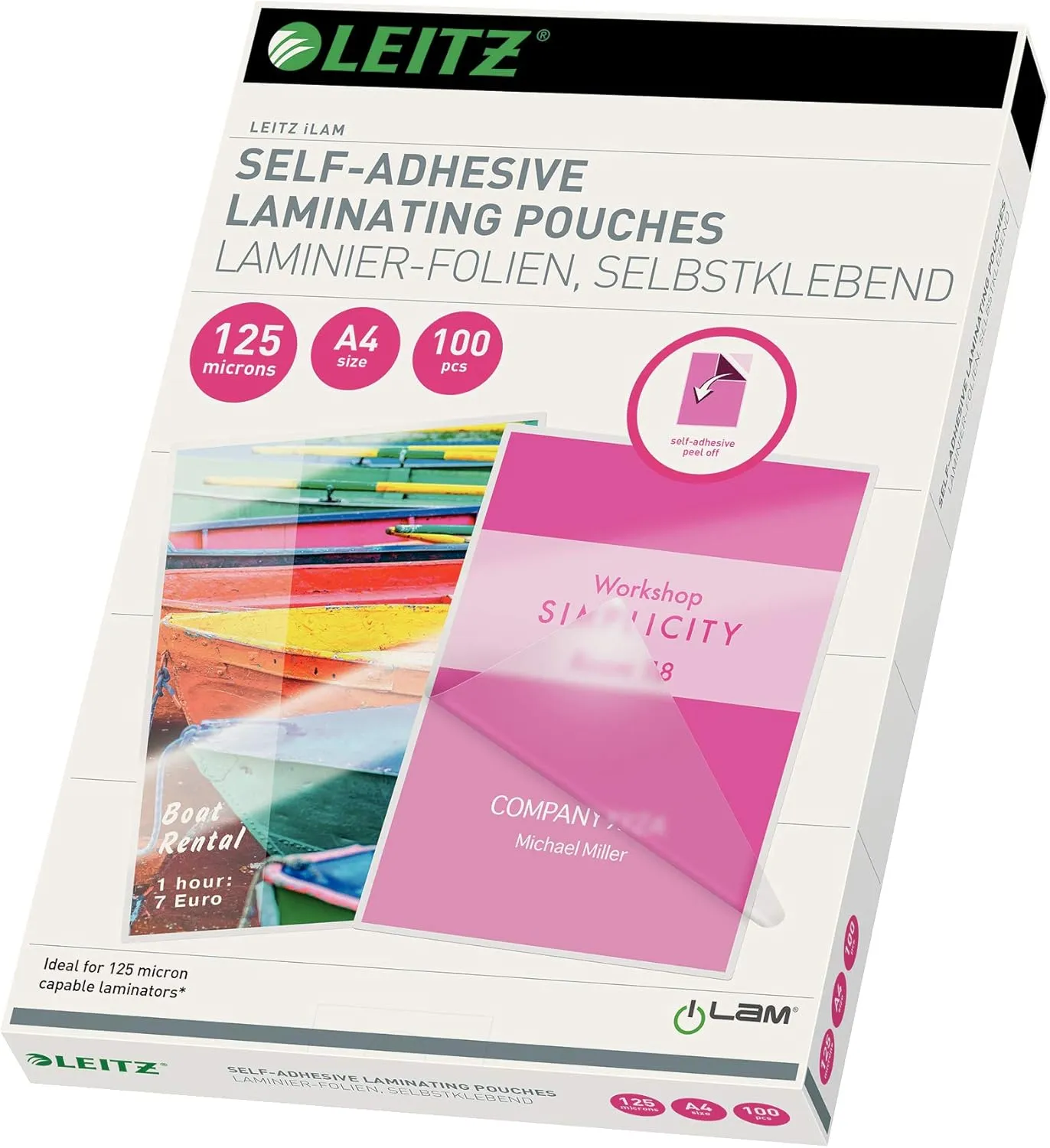 Leitz iLAM 125 Microns A4 Self Adhesive Laminating Pouches (Pack of 100)