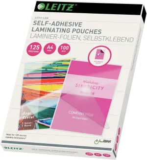 Leitz iLAM 125 Microns A4 Self Adhesive Laminating Pouches (Pack of 100)