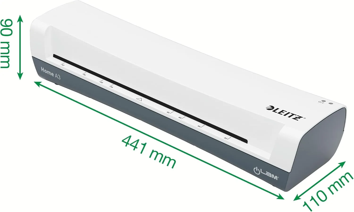Leitz iLAM Home A3 Laminator, 3 Min Warm-up, 75-125 Micron Pouches, A4 Pouches Included, White, 74320001