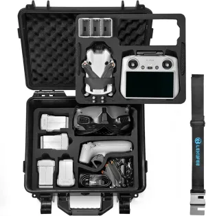 Lekufee Portable Waterproof Hard Case for DJI Mini 4 Pro,DJI Mini 3 Pro,Mini 3 Drone,DJI RC 2,DJI RC N3/N2,DJI Goggles 2/3/Goggles Integra/DJI RC Motion 2/3 and Accessories(Case Only)