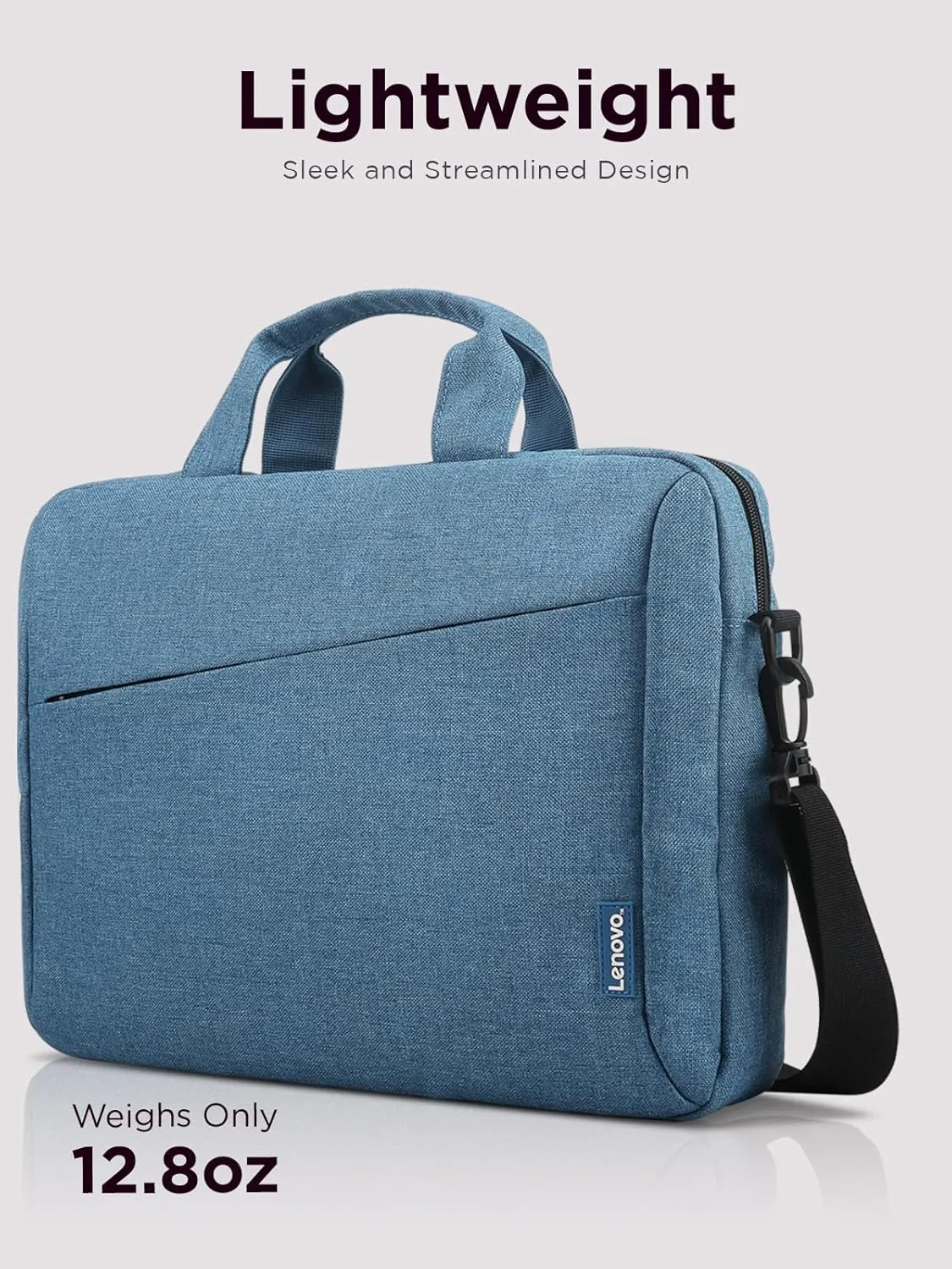 Lenovo Laptop Carrying Case T210, 15.6-Inch Laptop and Tablet, Sleek Design, Durable and Water-Repellent Fabric, Business Casual or School, GX40Q17230 Casual Toploader - Blue