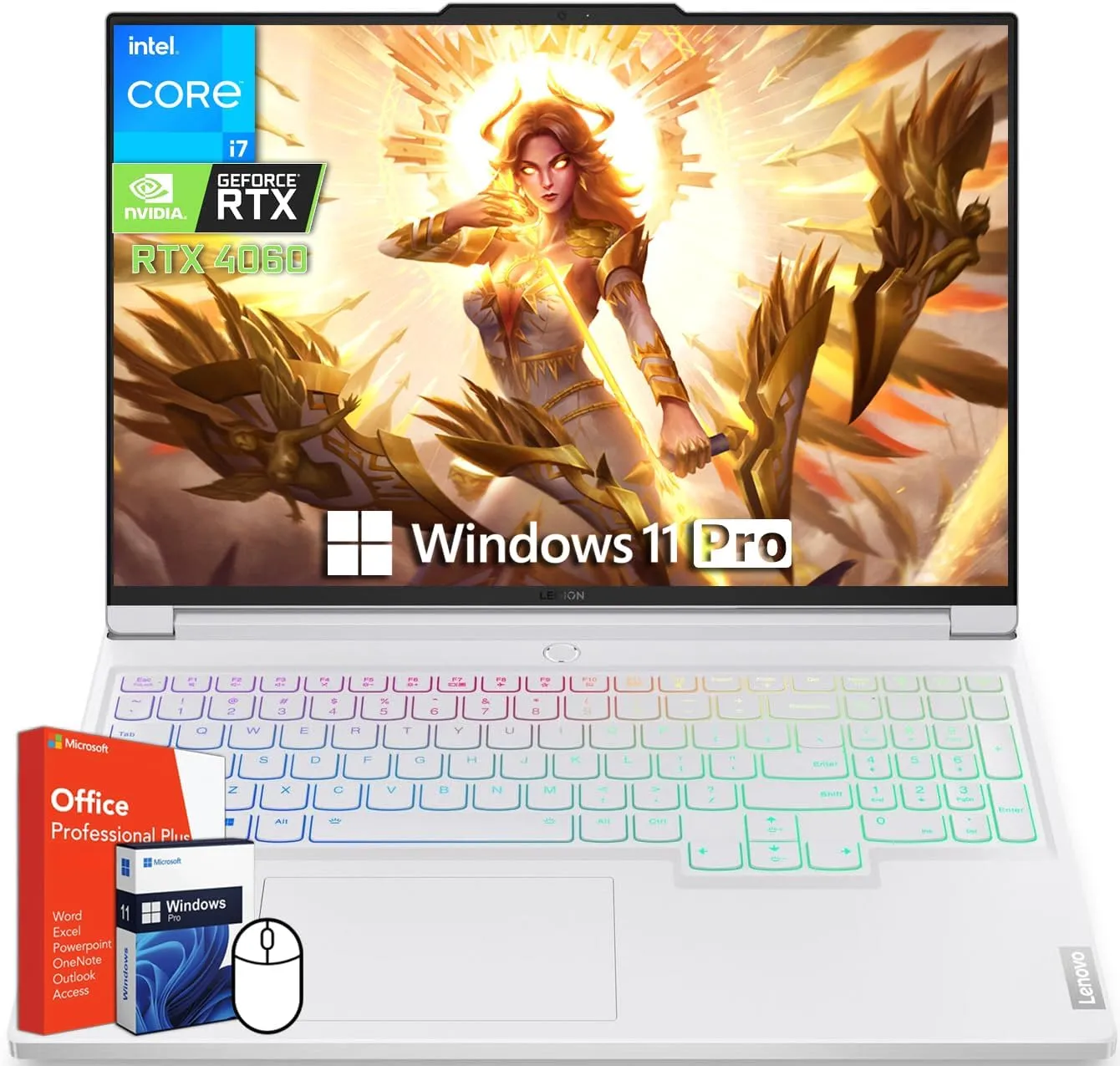 Lenovo Legion 7i Gaming Laptop, Microsoft Office Lifetime License, Intel i7-14700HX, NVIDIA GeForce RTX 4060, 16" WQXGA 240Hz Display, 32 GB DDR5 RAM, 1 TB SSD, Backlit Keyboard, Windows 11 Pro