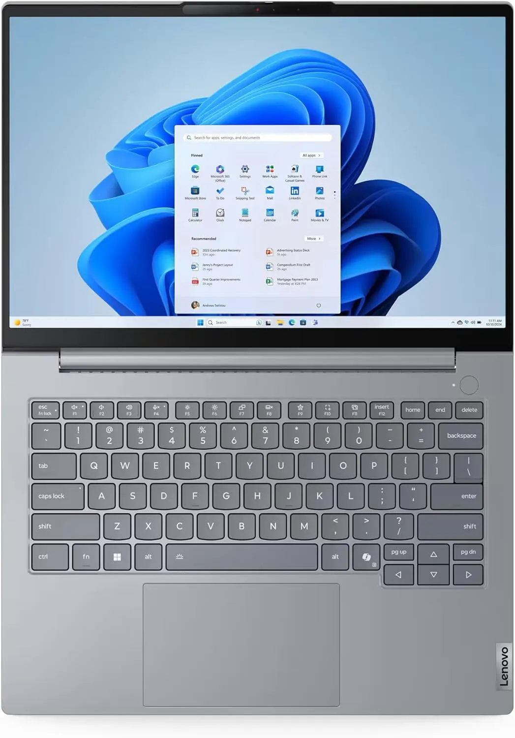 Lenovo ThinkBook Business Laptop (2025):14" WUXGA 1920 x 1200 60Hz • Intel Core 7 240H • 48 GB RAM • 4 TB SSD • Win11 Pro • Wi-Fi 6 • Backlit KB • 1080p FHD Camera • HD Audio • Thunderbolt 4