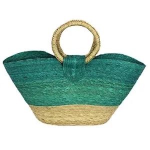 LHB Handmade Basket Bag | Summer Tote | Gradient (Turquoise)