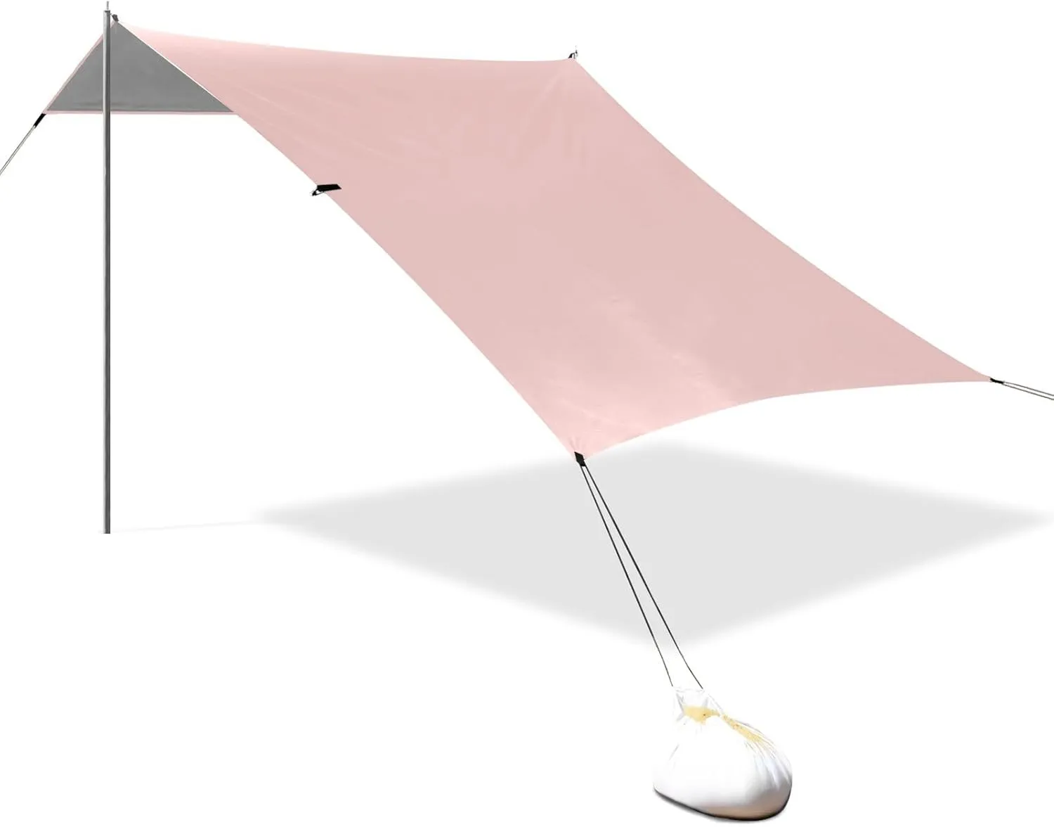 Light Pink Designed UPF50  Foldable Beach Canopy Water-Resistant Large Portable Sun Shelter with Sandbags & Sand Shovel for Camping, Picnics, Backyard & Fishing tapete para Playa