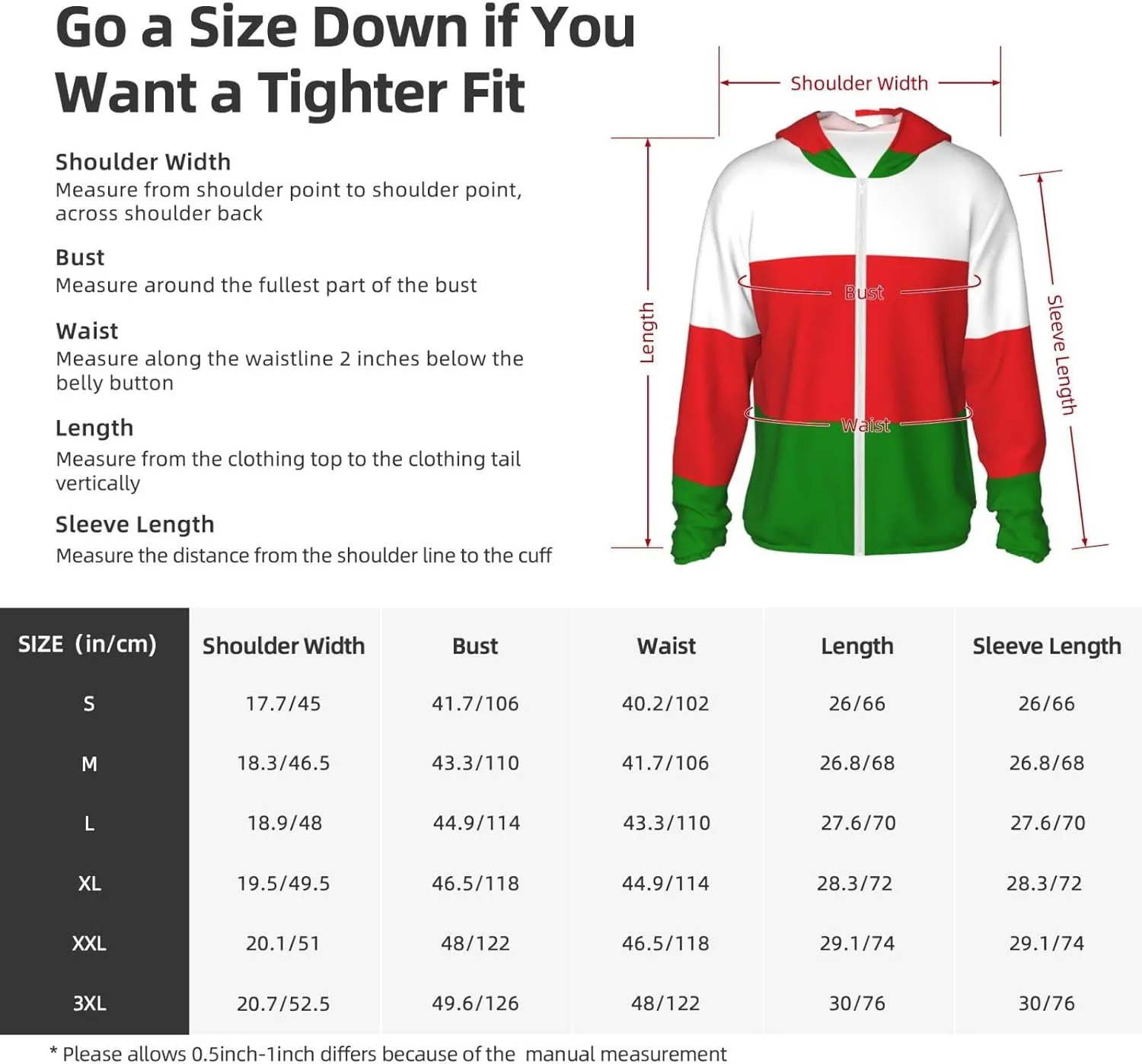 Lightweight UV Protection Sun Jacket, Flag of Oman Print Sportswear Hooded Sunblock Shirt for Outdoor