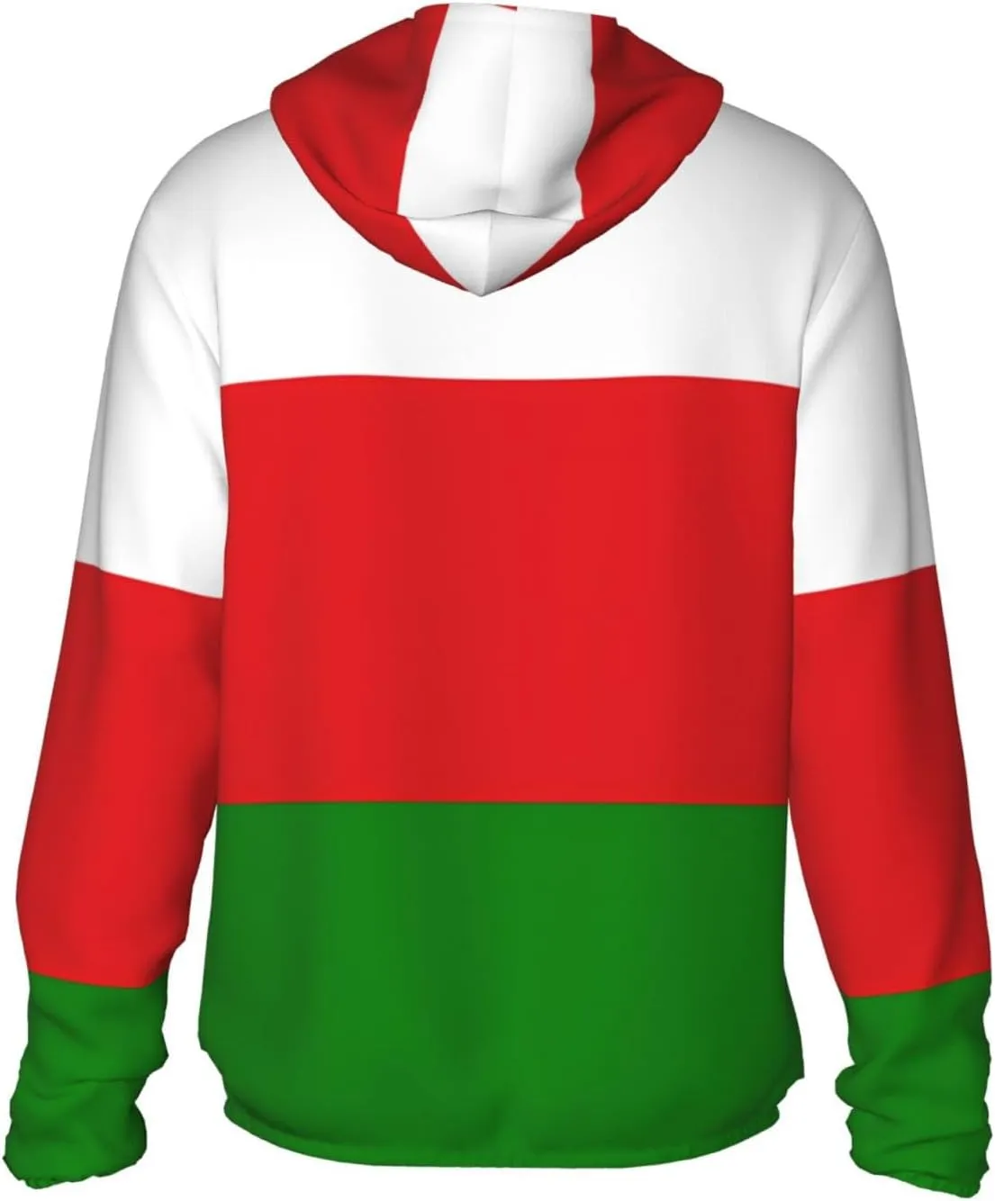 Lightweight UV Protection Sun Jacket, Flag of Oman Print Sportswear Hooded Sunblock Shirt for Outdoor