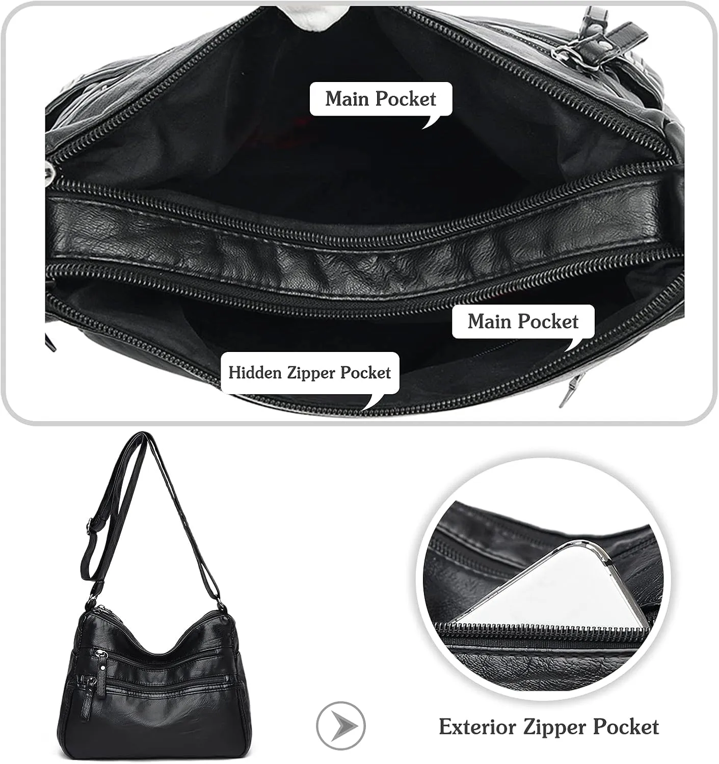 Lila | Stylish and Secure Anti-Theft Crossbody Organizer Bag