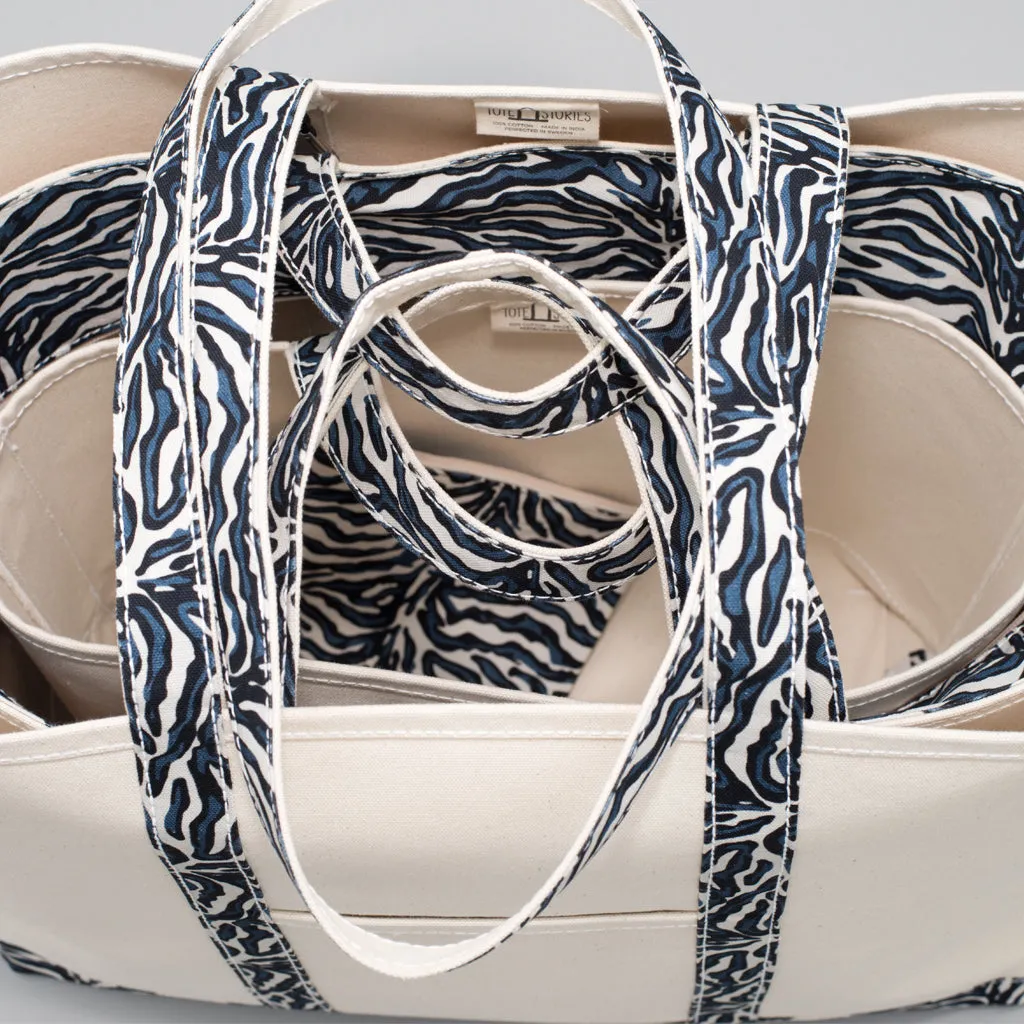 Limited Tote Bag - Zebra Falsterbo Ocean