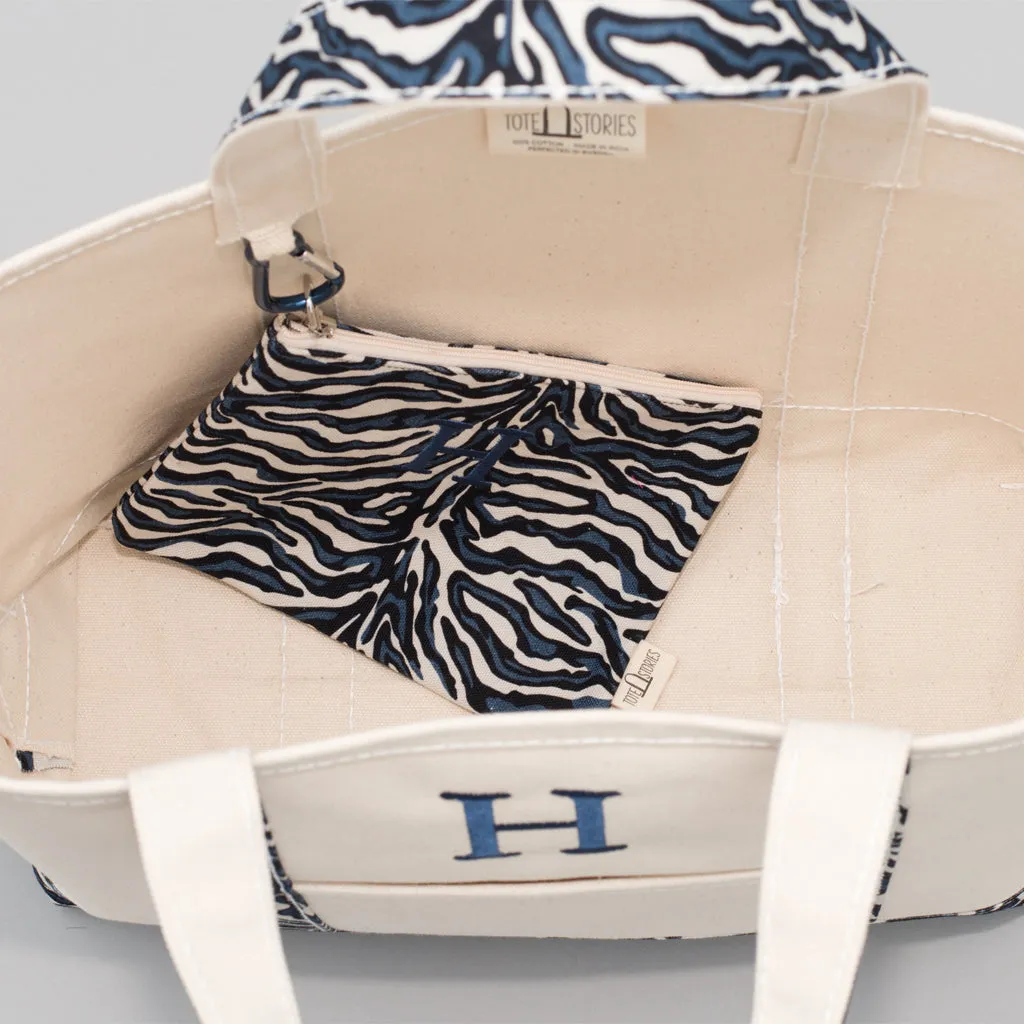 Limited Tote Bag - Zebra Falsterbo Ocean