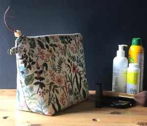 Linen Wet Dry Zipper Pouch Large