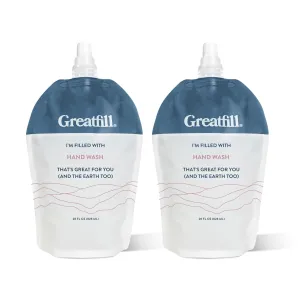 Liquid Hand Soap Refill, Sage and Lavender, All-Natural & Eco-Friendly Ingredients, Enriched with Essential Oils, Returnable Refill Pouch (28oz, Pack of 2)