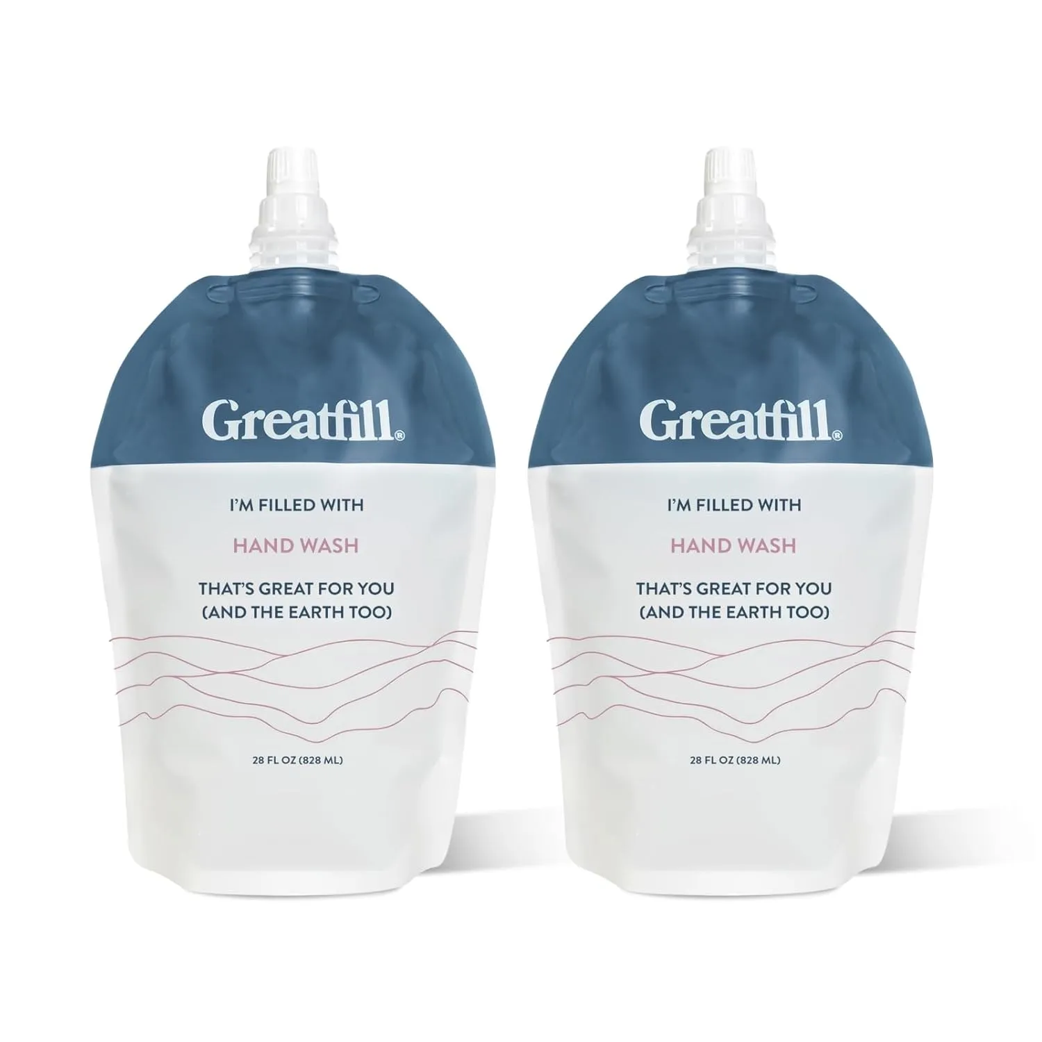 Liquid Hand Soap Refill, Sage and Lavender, All-Natural & Eco-Friendly Ingredients, Enriched with Essential Oils, Returnable Refill Pouch (28oz, Pack of 2)
