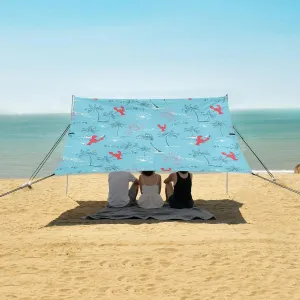 Lobster Summer Beach Beach Camping Tent Sun Shelter for Whole Family, Beach Shade Canopy with UPF50  UV Protection,Easy Set Up and Carry,Outdoor Shade for Trips, Fishing, Backyard Fun Picnics