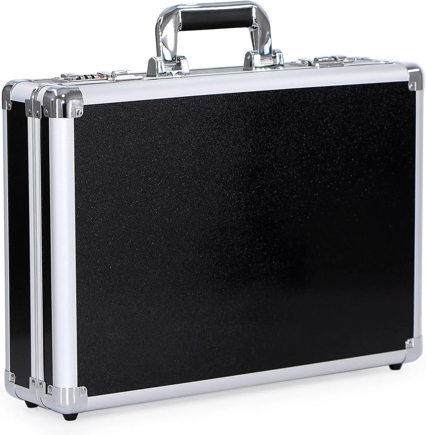 Locking Hard Briefcase with Dual Combination Locks 18”x4.7”x12.6” Inch Laptop Case Attache case Document Case Suitcase for Business Travelling & Meeting Black (Large)