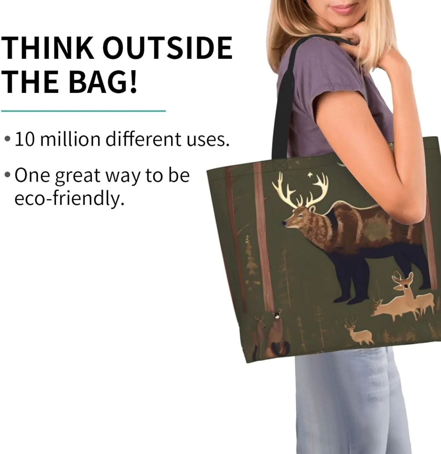 Loon Nature Bird Women Tote Bag,Casual Tote'S Handbag Big Capacity Shoulder Bag Crossbody Bag