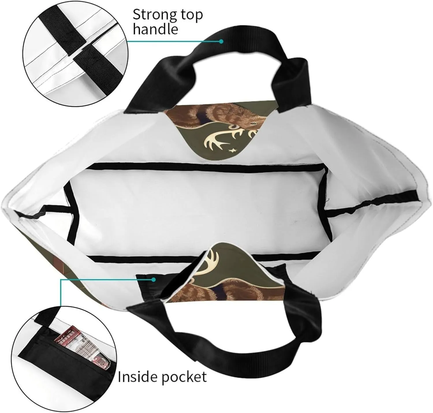 Loon Nature Bird Women Tote Bag,Casual Tote'S Handbag Big Capacity Shoulder Bag Crossbody Bag