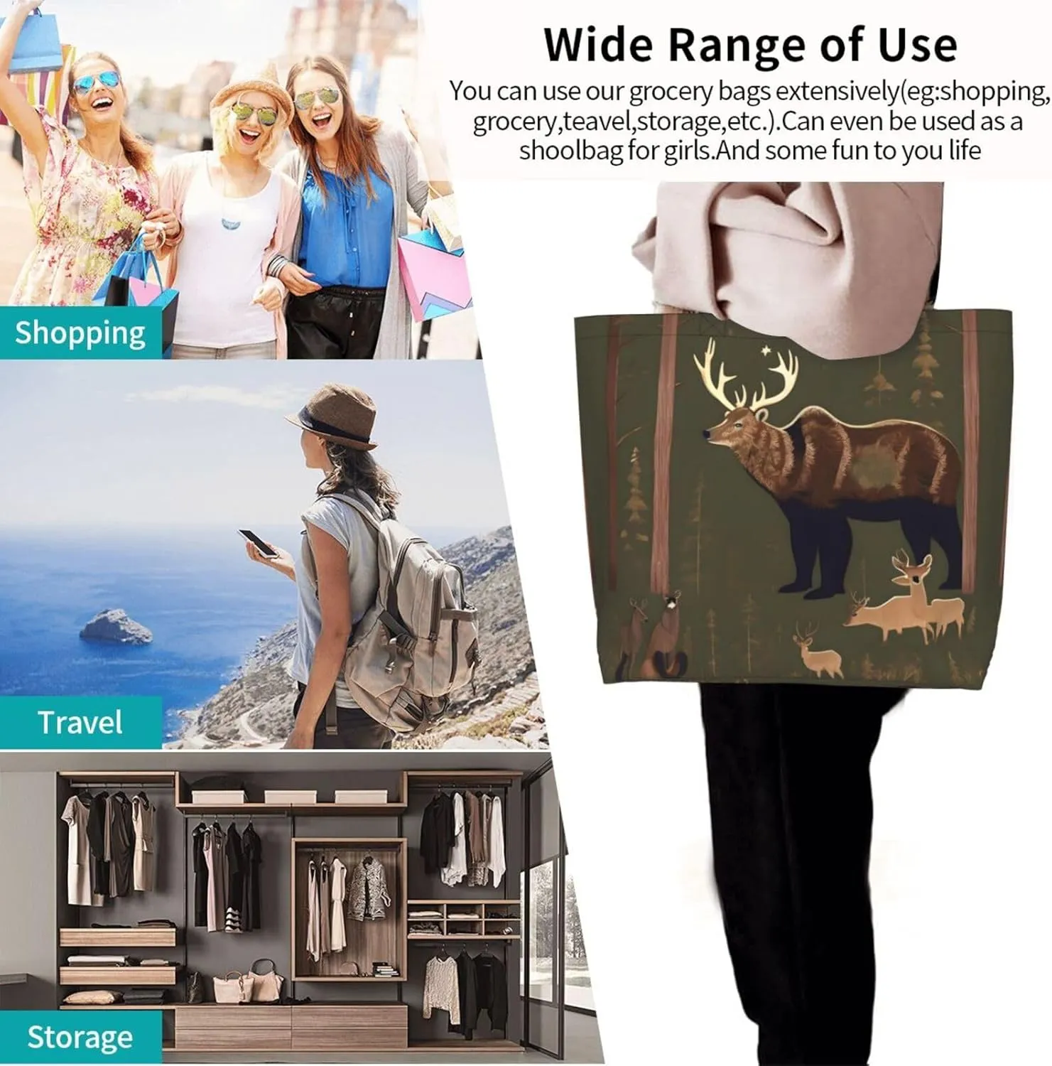 Loon Nature Bird Women Tote Bag,Casual Tote'S Handbag Big Capacity Shoulder Bag Crossbody Bag