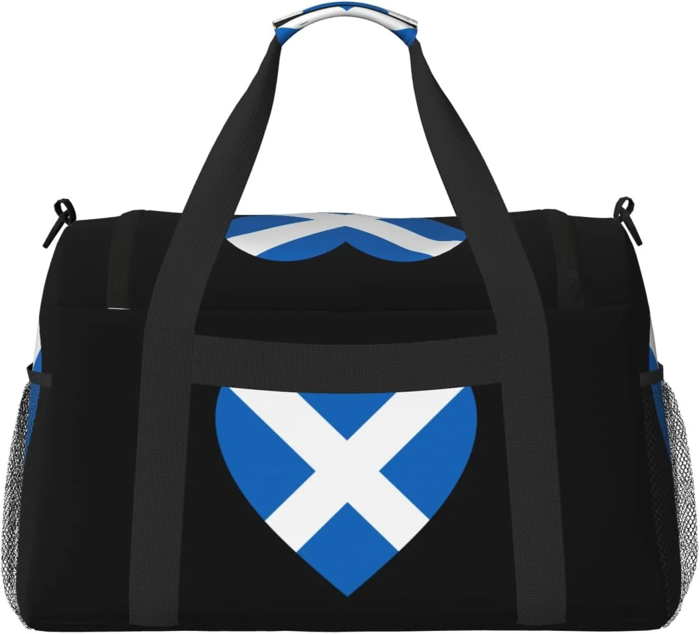Love Scotland Flag Travel Duffel Bag Large Foldable Waterproof Overnight Bag For Beach Swim Bags Pool Sports Gym