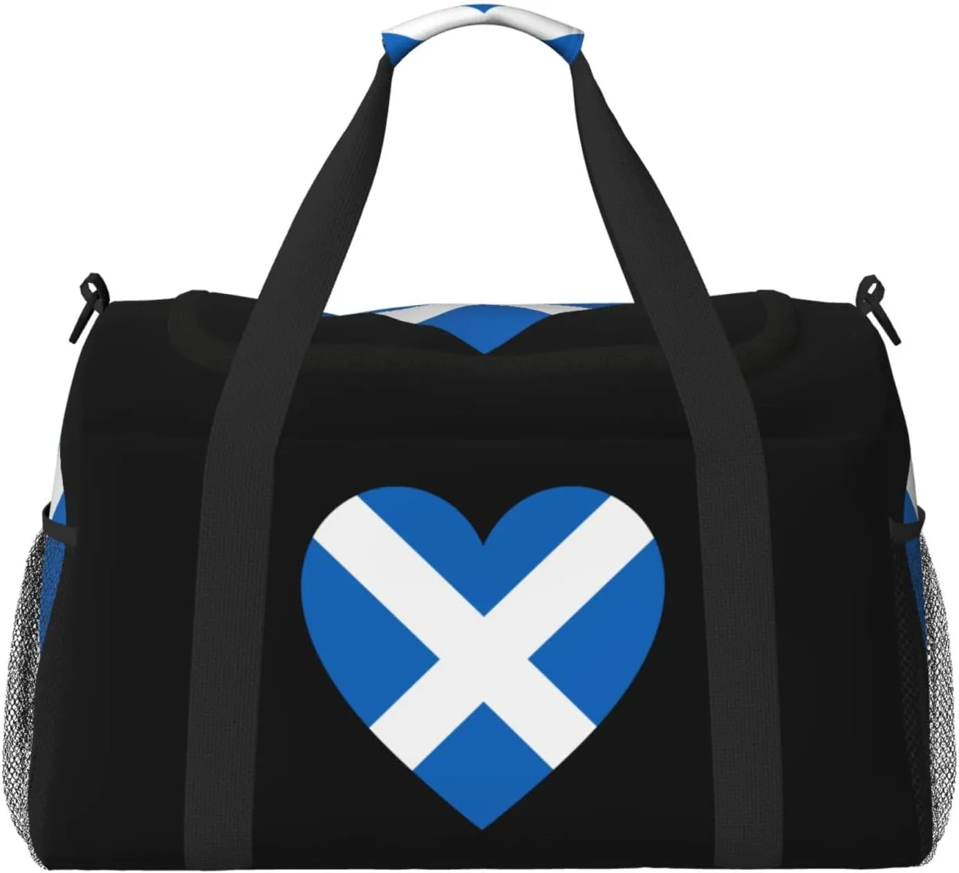 Love Scotland Flag Travel Duffel Bag Large Foldable Waterproof Overnight Bag For Beach Swim Bags Pool Sports Gym