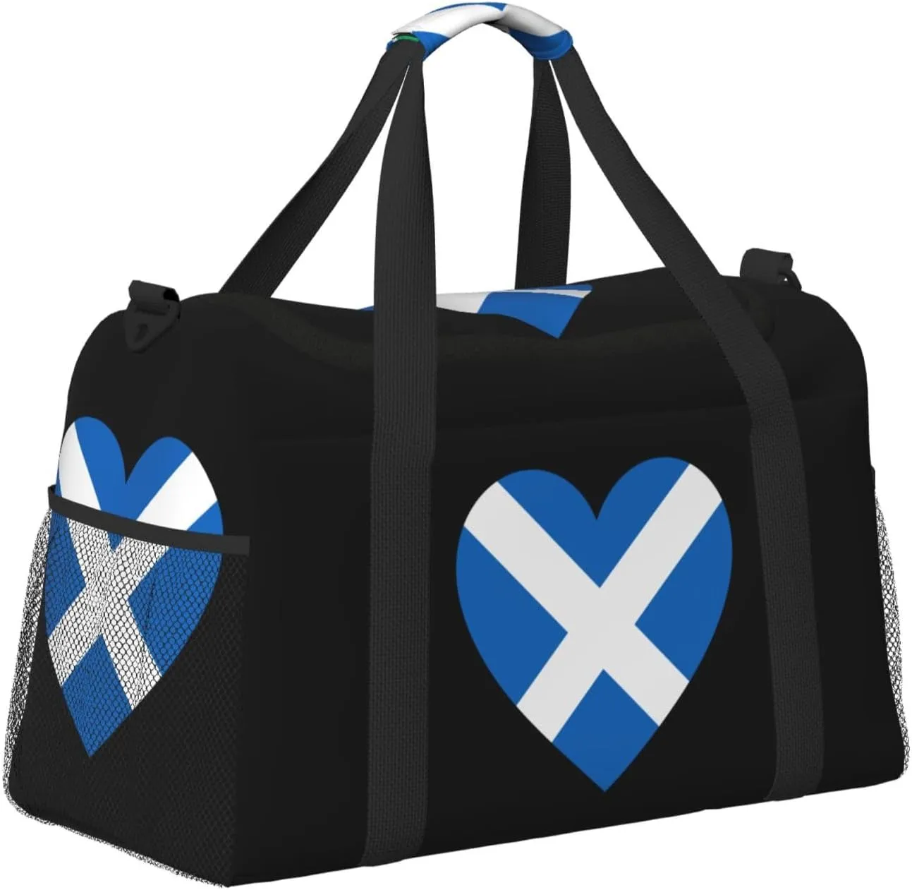 Love Scotland Flag Travel Duffel Bag Large Foldable Waterproof Overnight Bag For Beach Swim Bags Pool Sports Gym
