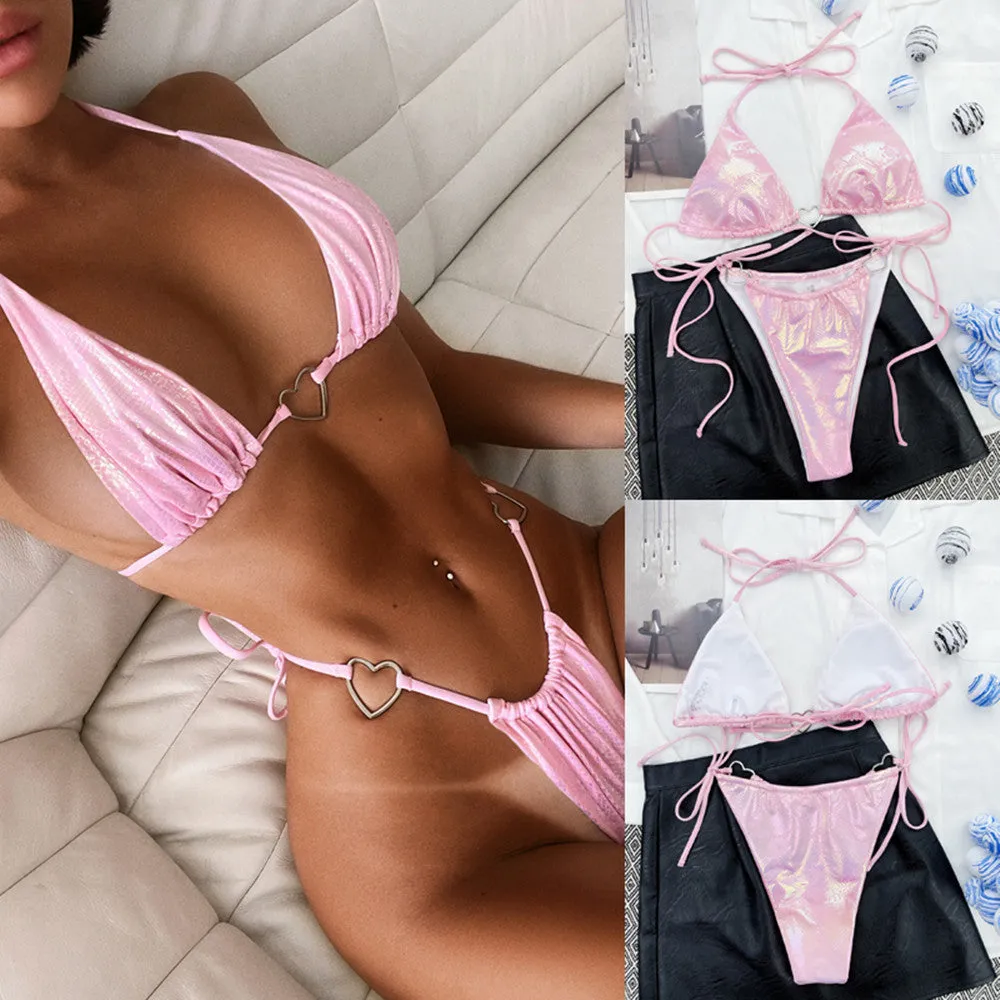 Love Swimsuit Triangle Split Beach Bag