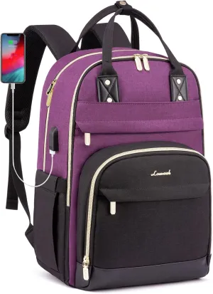 LOVEVOOK Backpack for Women,Laptop Backpack Women,Fits 18 Inch Laptop Computer Bag,Teacher College Backpack Purse,Fashion Waterproof Travel Work Anti-theft Backpack for Traveling on Airplane Daypack