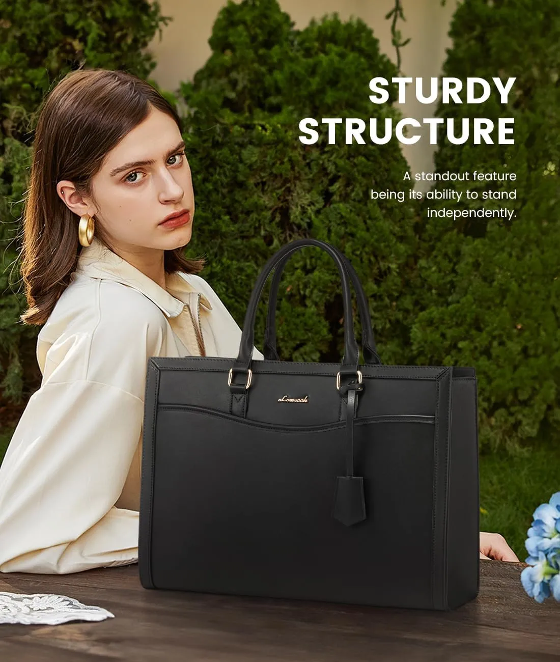 LOVEVOOK Laptop Tote Bag for Women, Office Work Bag Briefcase fit for 15.6 inch Laptop, Large Capacity Teacher Bag Handbag