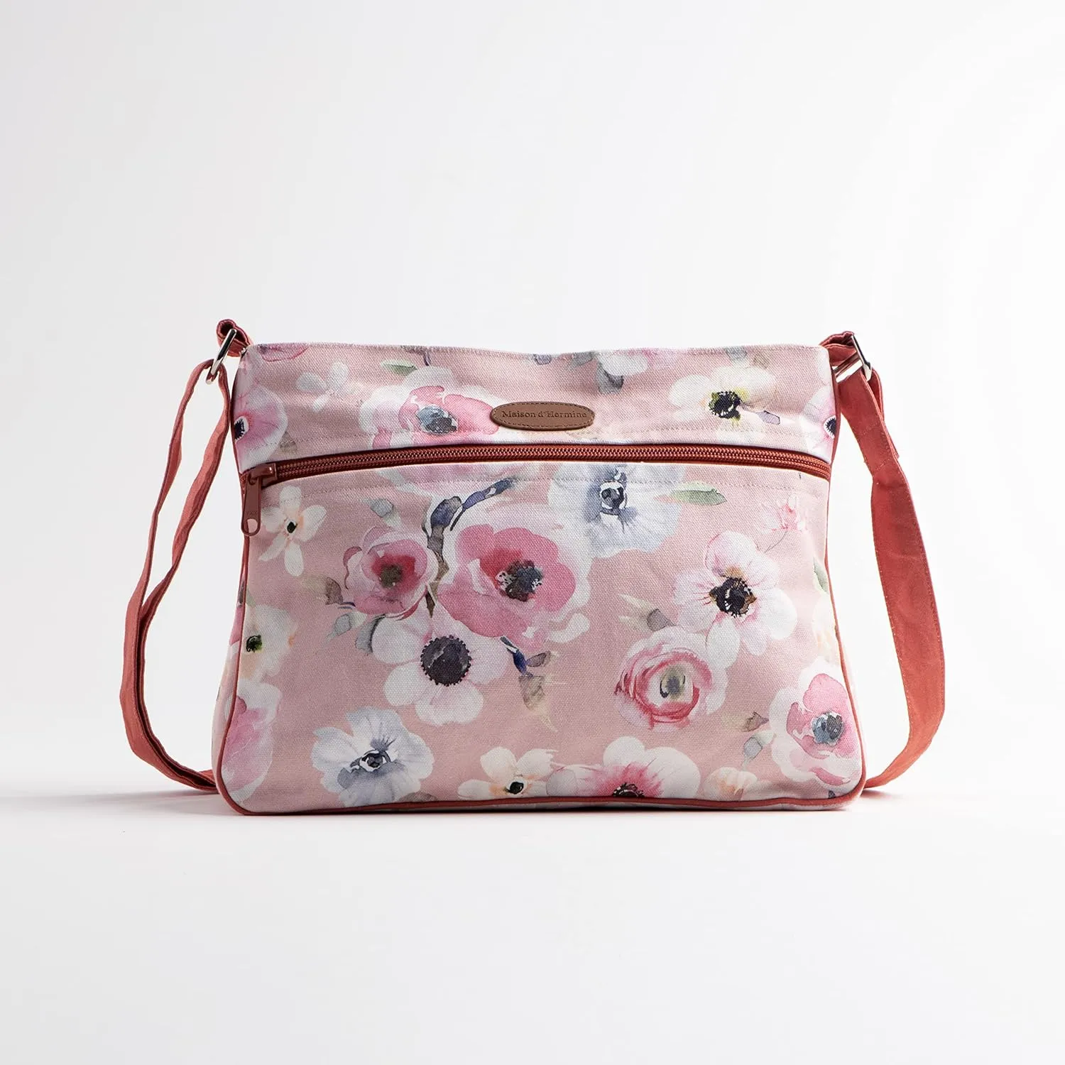 Maison d' Hermine Cross Body Bags for Women Cotton Canvas Shoulder Bag for Shopping Travel Everyday Use Tote purse Sling Bag