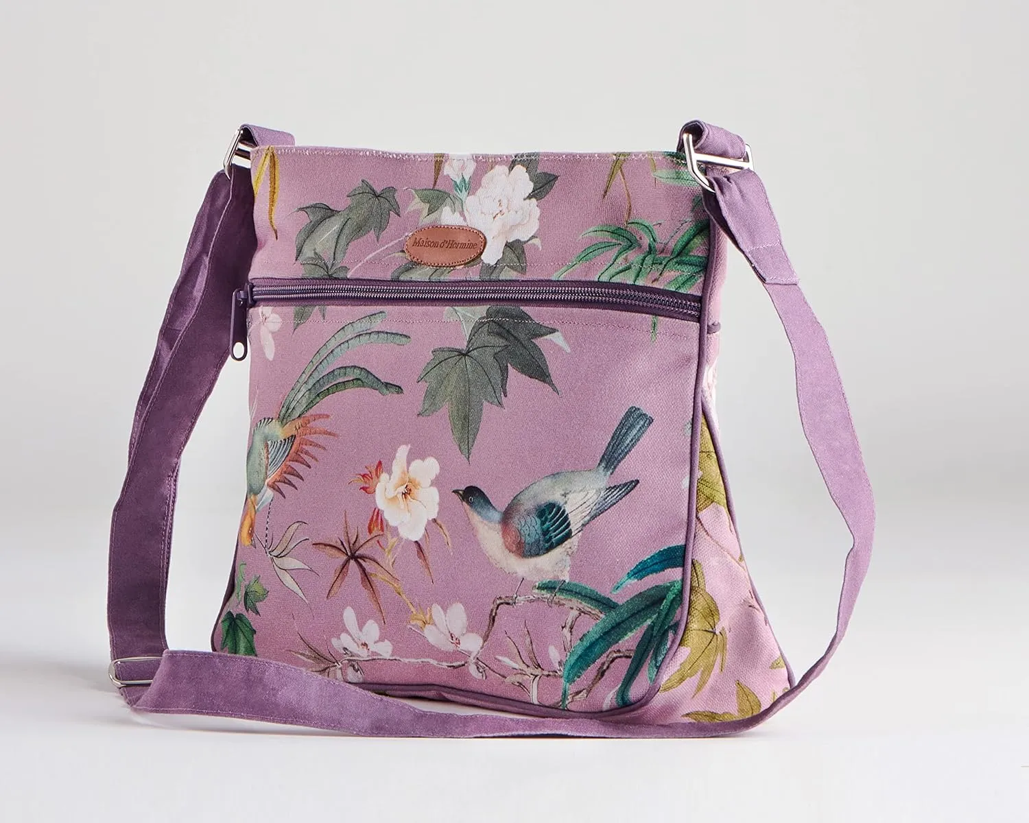Maison d' Hermine Cross Body Bags for Women Cotton Canvas Shoulder Bag for Shopping Travel Everyday Use Tote purse Sling Bag