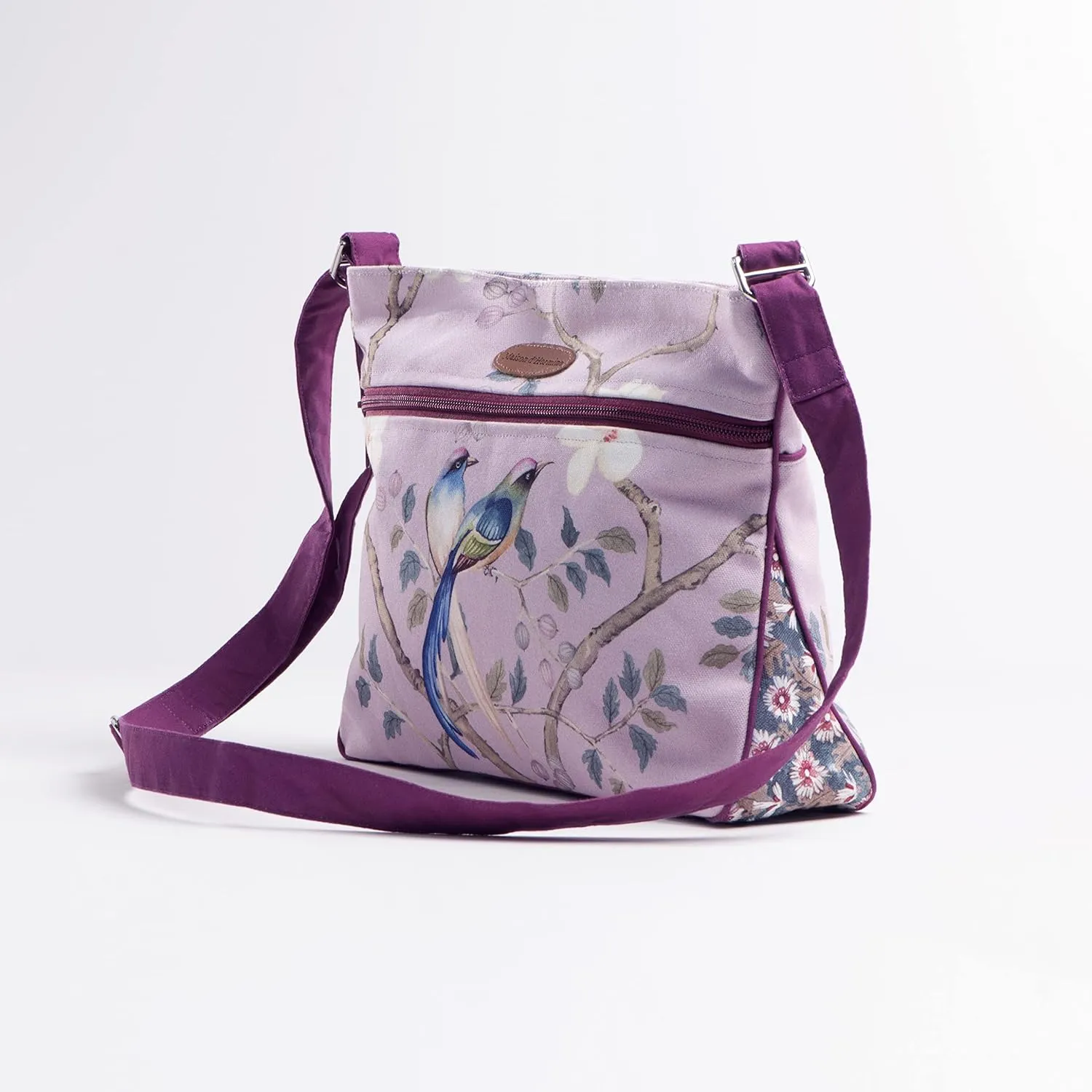 Maison d' Hermine Cross Body Bags for Women Cotton Canvas Shoulder Bag for Shopping Travel Everyday Use Tote purse Sling Bag