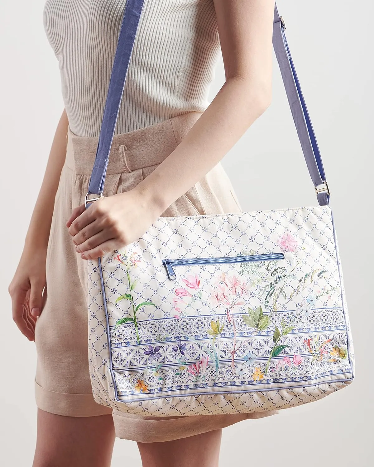 Maison d' Hermine Hand Bags for Women Cotton Shoulder Bag for Shopping Travel Everyday Use Cross Body Tote purse Sling Bag