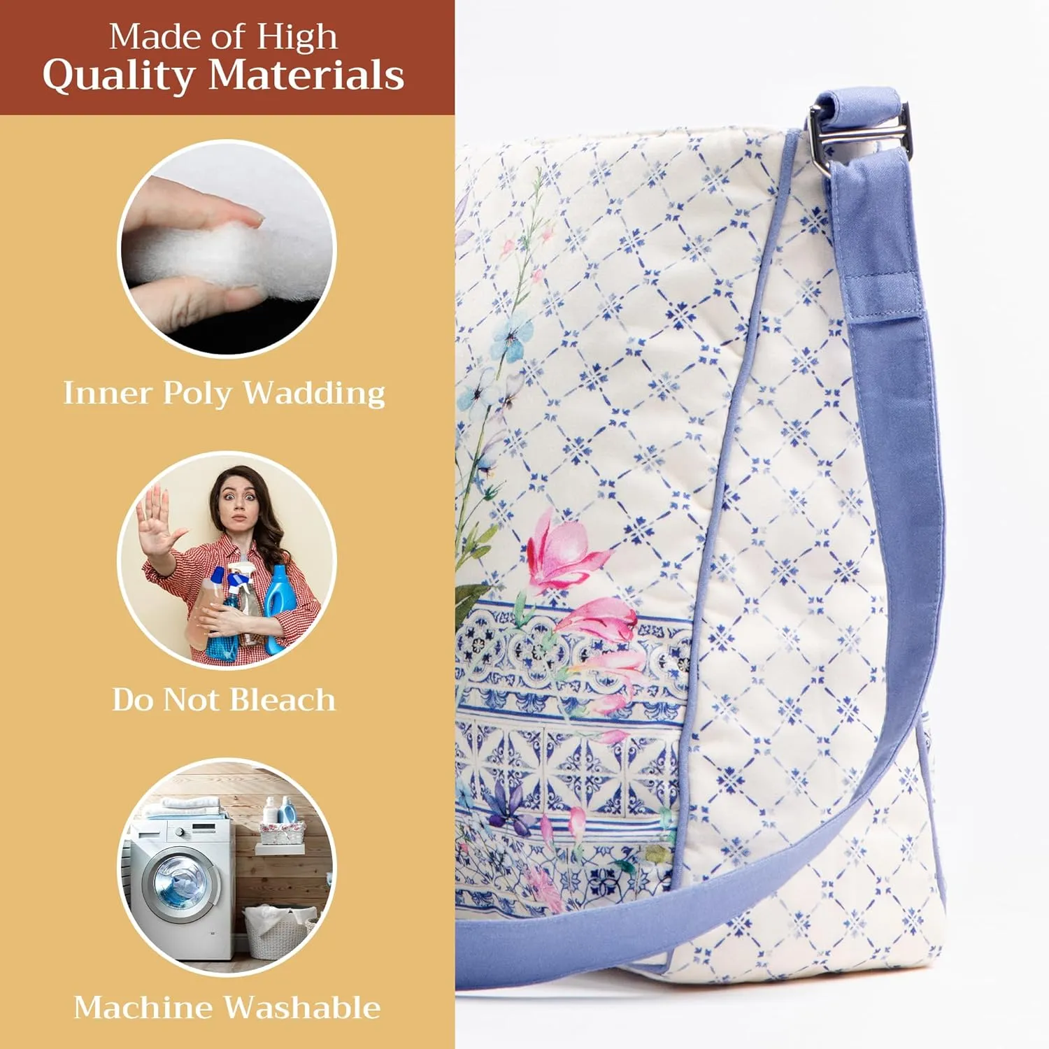Maison d' Hermine Hand Bags for Women Cotton Shoulder Bag for Shopping Travel Everyday Use Cross Body Tote purse Sling Bag