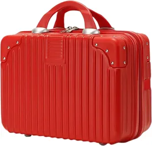 Makeup Travel for Women Girl, Portable Waterproof ABS Cosmetic Case with Elastic Band and Zipper, Case Hard Shell Vanity Cases Hand Luggage Cosmetic Case