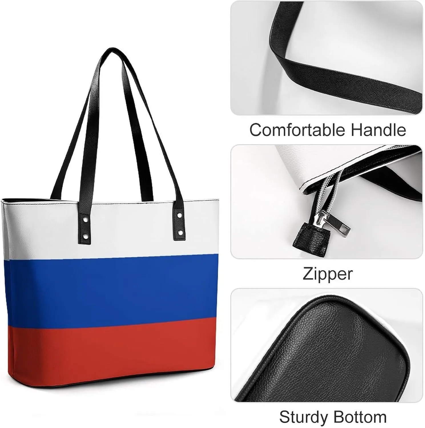 Malta Flag Women’s Tote Handbag Leather Stylish Organizer Bag for Shopping and Work