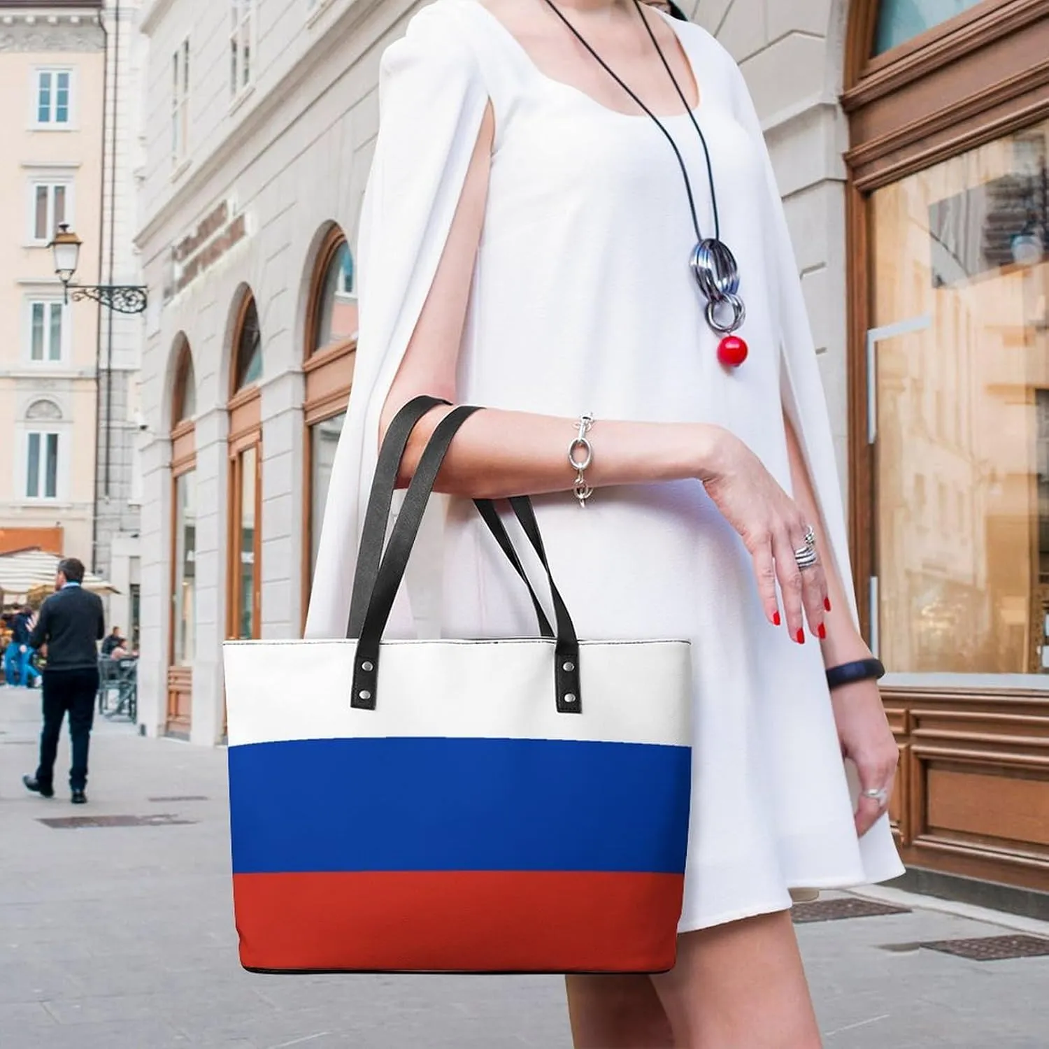Malta Flag Women’s Tote Handbag Leather Stylish Organizer Bag for Shopping and Work