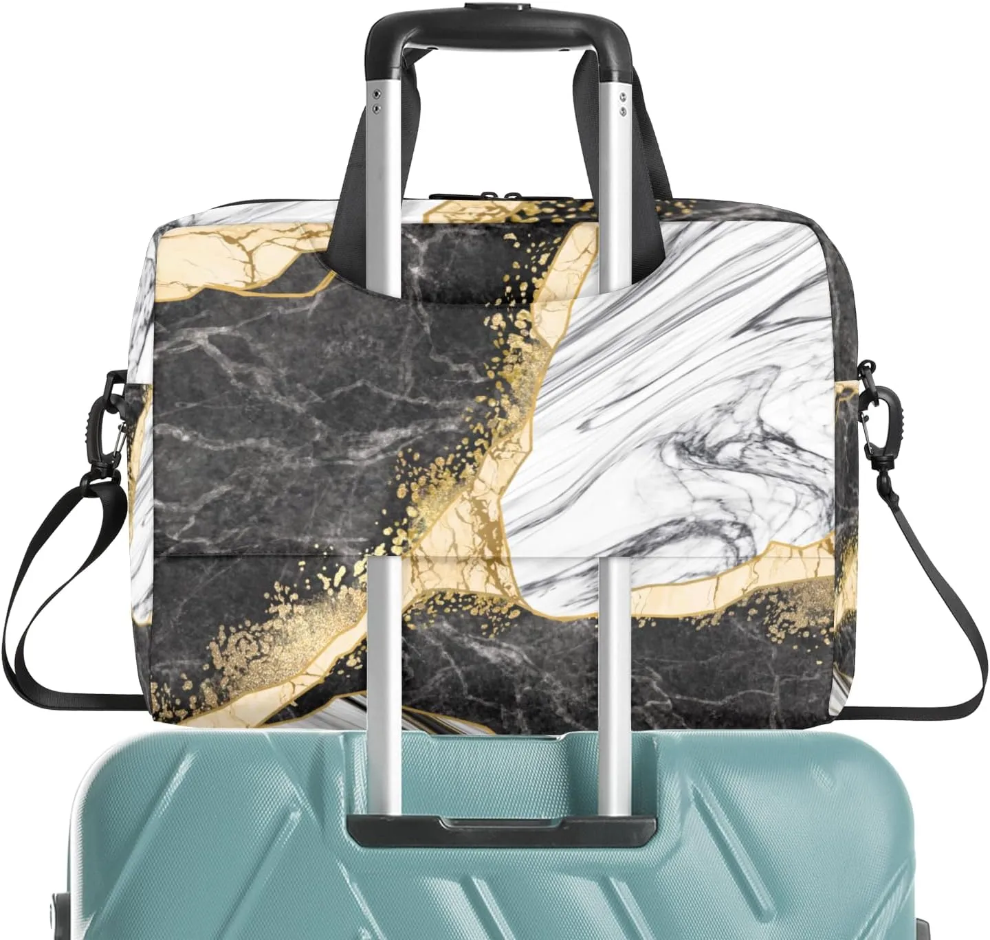 Marble Laptop Sleeve Case 14 15 15.6 inch, Marble Laptop Briefcase Shoulder Bag Waterproof Travel Computer Cover Carrying Bags