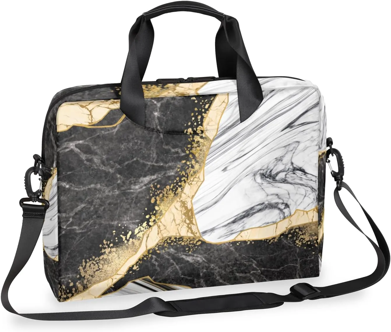 Marble Laptop Sleeve Case 14 15 15.6 inch, Marble Laptop Briefcase Shoulder Bag Waterproof Travel Computer Cover Carrying Bags