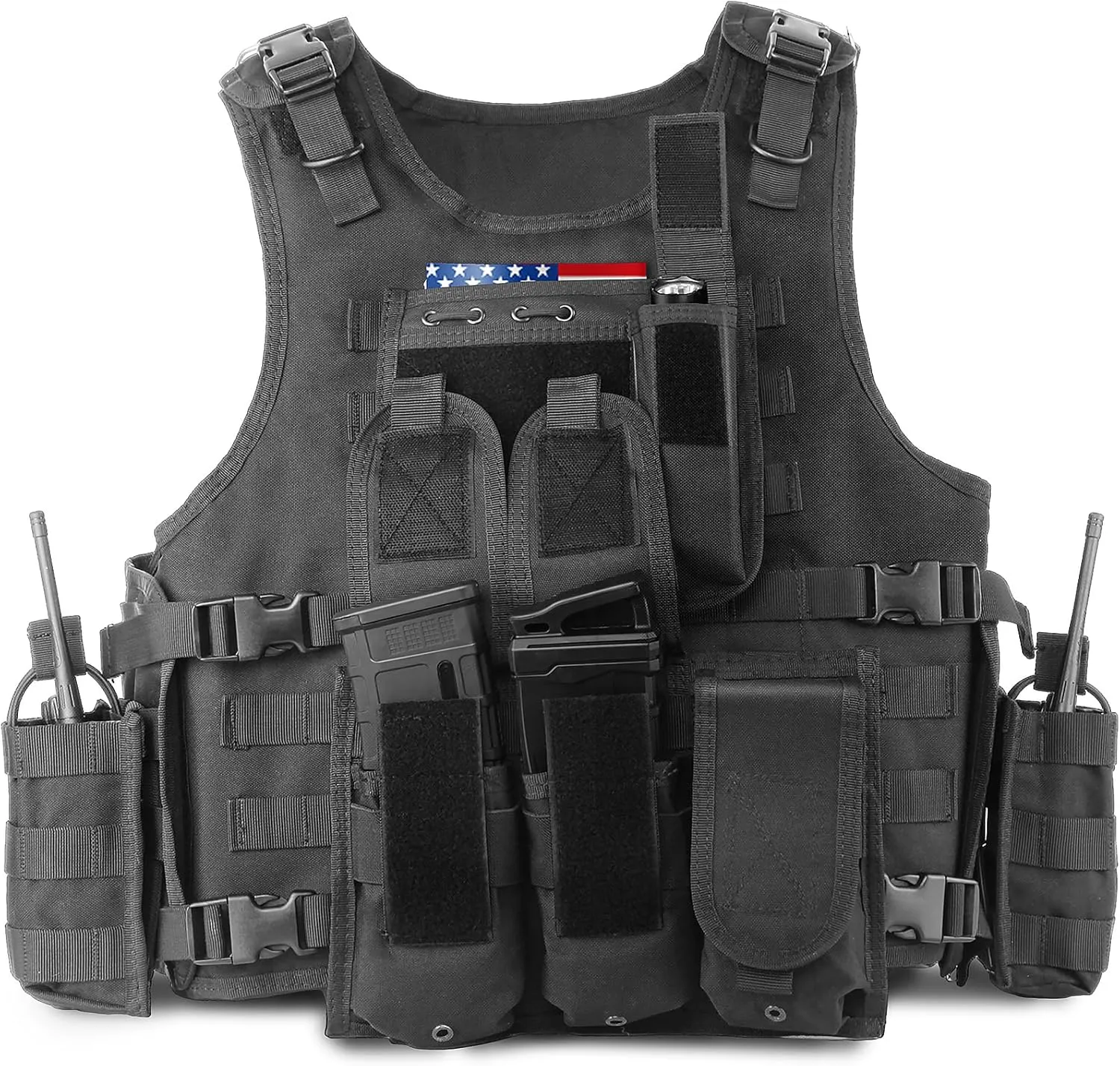 Marmot Tactical Vest Airsoft Vest Paintball Vest Adjustable, Durable Construction with Detachable Pouches