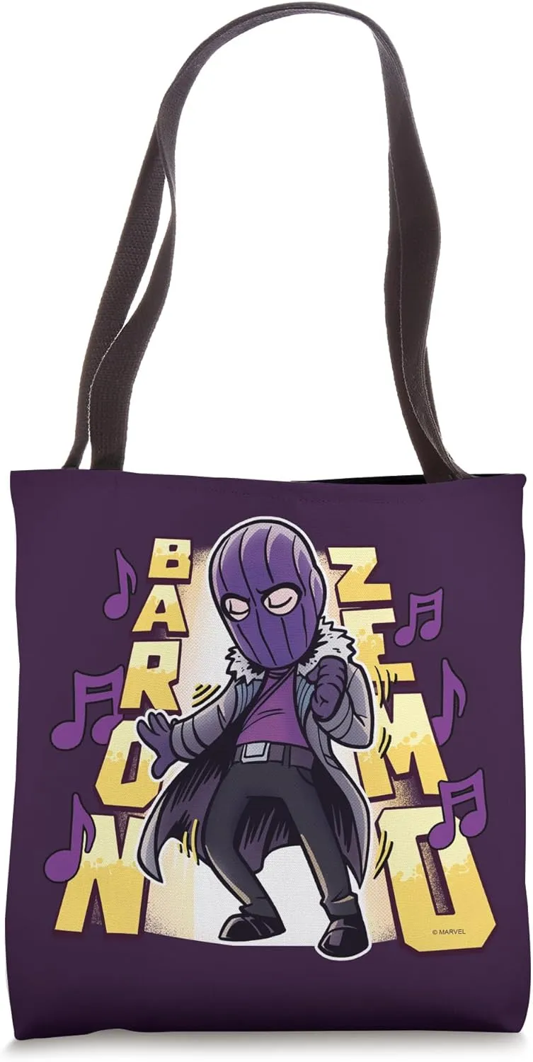 Marvel The Falcon and the Winter Soldier Chibi Dancing Zemo Tote Bag