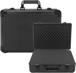 Matel Hard Case with Foam, 16" x12" x 6" Storage for camera,cameragear,tools,protective equipment/Customizable Pick & Pluck Foam