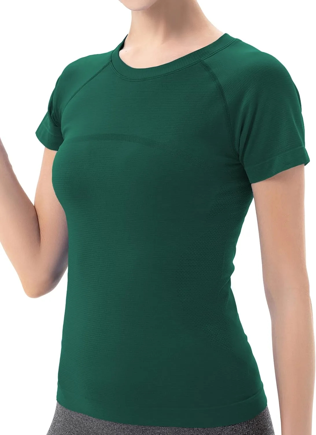 MathCat Workout Shirts for Women Short Sleeve Seamless Yoga Athletic Tees Sports Breathable Gym Athletic Tops