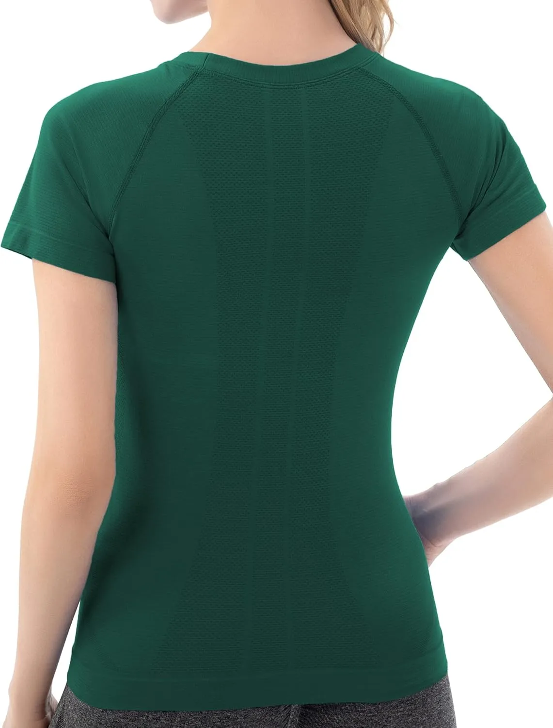 MathCat Workout Shirts for Women Short Sleeve Seamless Yoga Athletic Tees Sports Breathable Gym Athletic Tops