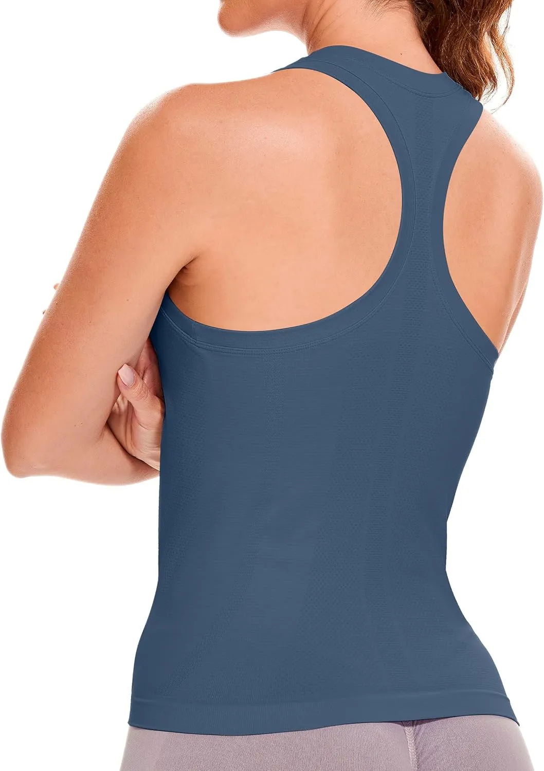 MathCat Workout Tank Tops for Women Sleeveless Gym Tops Seamless Racerback Athletic Yoga Shirts